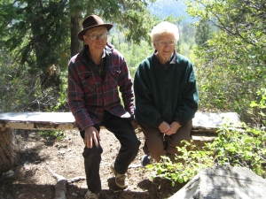 Grams and Gramps at the cabin